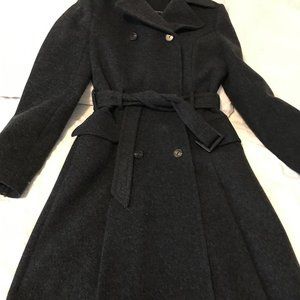 Aritzia dark grey wool and cashmere coat